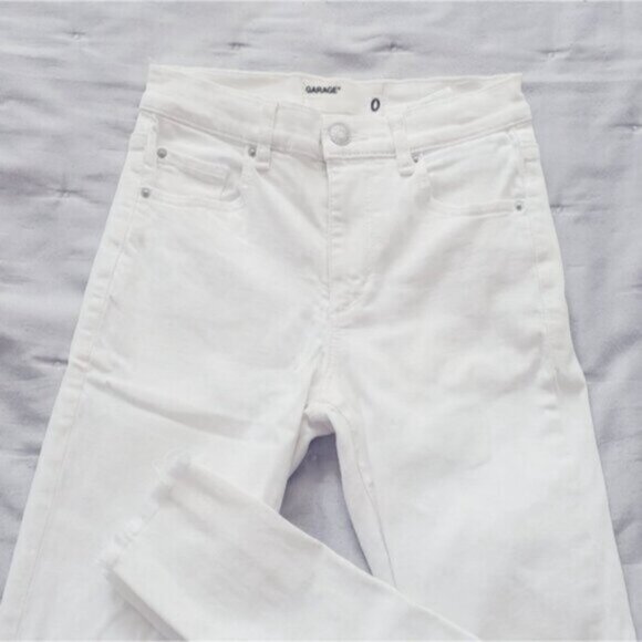 GARAGE DNM- Retro High Waist Skinny Fringe Hem Jeans - Picture 13 of 15